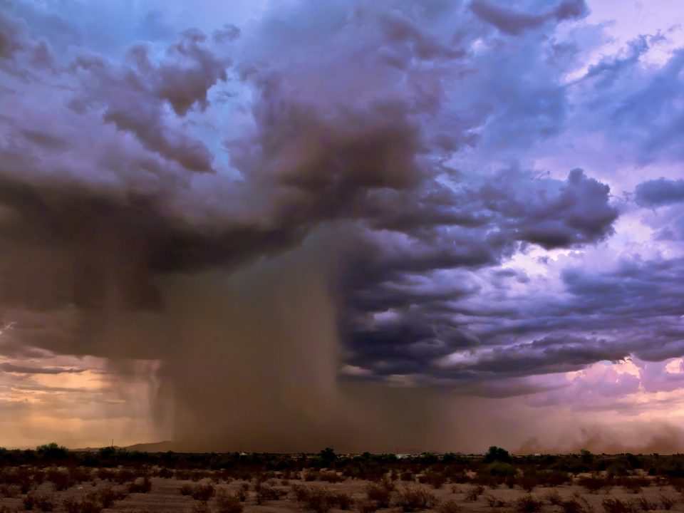 Desert Monsoon Rain Storm
